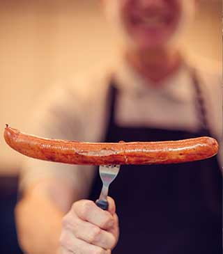Rostbratwurst vom Grill - Kebben