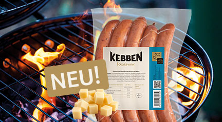 Kebben Käsekrainer – die Bratwurst mit Schweinefleisch und Goudakäse